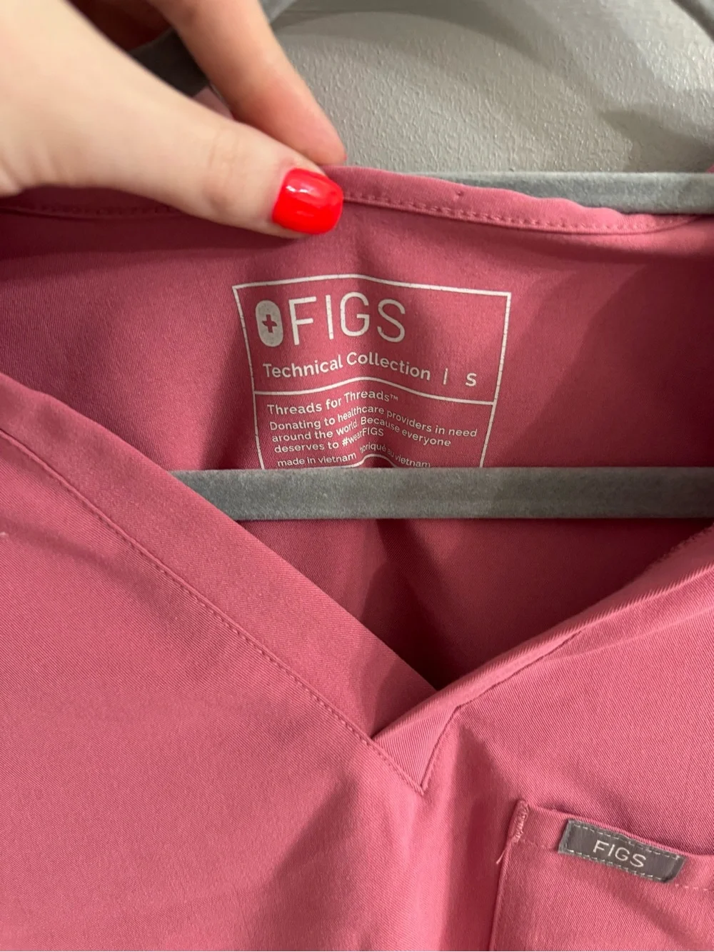 FIGS Rare Peace Out Breast Cancer Dusty Rose Zamora Jogger Set S - Picture 6 of 10